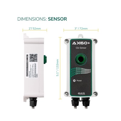 Ax60+ O2 Wall mountable O2 enrichment and deficiency monitor