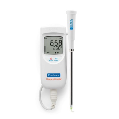 Portable pH/Temperature Meter for Cheese Analysis