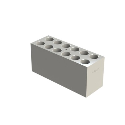 Block For 12 x 5.0ml microtube, 53.5mm hole depth