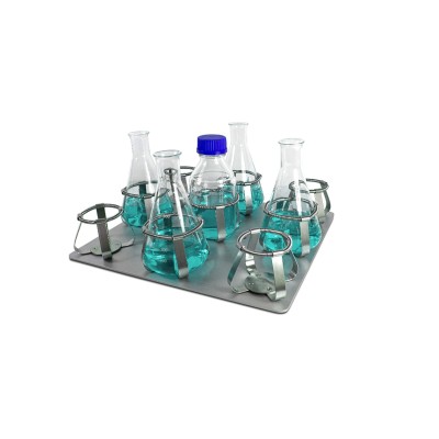 Platform with clamps for 9 x 500ml flasks