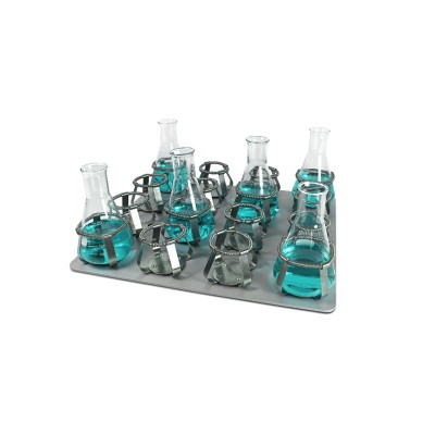 Platform with clamps for 16 x 250-300ml flasks