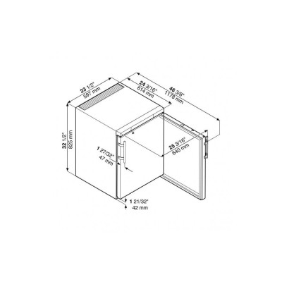 MediLine LKUv 1610 Under-bench Laboratory Fridge