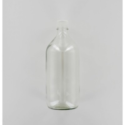 1000ml Clear Glass (Type 3 - Soda Lime) Bottle with Natural PP