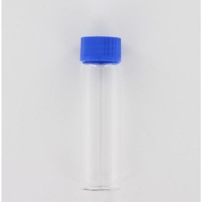 40ml Clear Glass (Borosilicate) Bottle with Blue PP Cap with