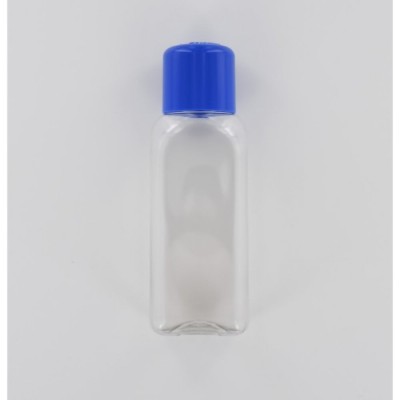 350ml Clear PET (Polyethylene) Bottle with Blue PP Cap Dosed