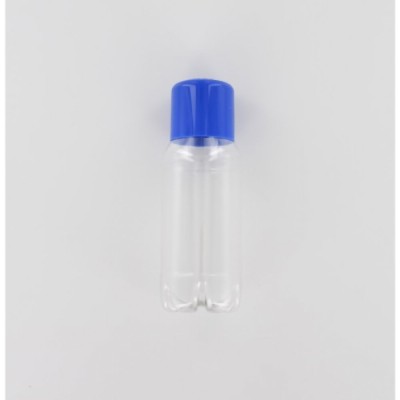 250ml Clear PET (Polyethylene) Bottle with Blue PP Cap Dosed