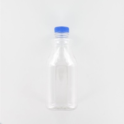 1000ml Clear PET (Polyethylene) Bottle with Blue HDPE Cap Dosed