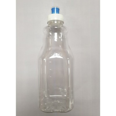 1000ml Clear PET (Polyethylene) Bottle with White/Blue HDPE