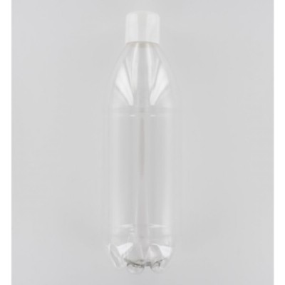 1000ml Clear PET (Polyethylene) Bottle with White PP Cap Dosed