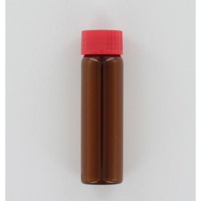 40ml Amber Glass (Borosilicate) Bottle with Red PP Cap with