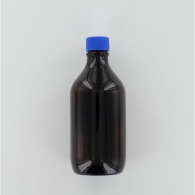 500ml Amber Glass (Type 3 - Soda Lime) Bottle with Blue PP Cap