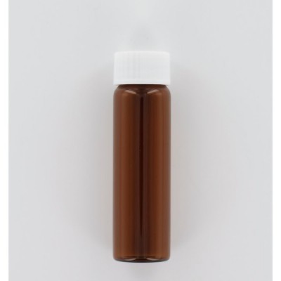 40ml Amber Glass (Borosilicate) Bottle with White PP Cap with