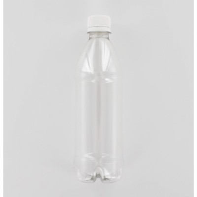 500ml Clear PET (Polyethylene) Bottle with White PP Cap